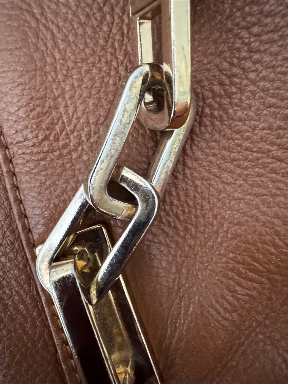 Michael Kors Cognac Pebbled Leather Bag with Gold Hardware